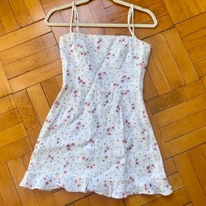 Reformation Linen Floral Dress - Size: 0 - Adjustable Straps
